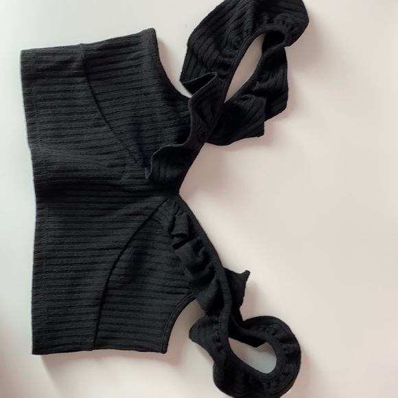 Urban Outfitters Black Top - Size M (used twice) - Picture 1 of 2